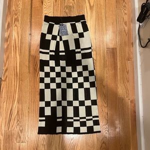 NWT Paloma Wool Wilshire skirt size m black & white checkered
